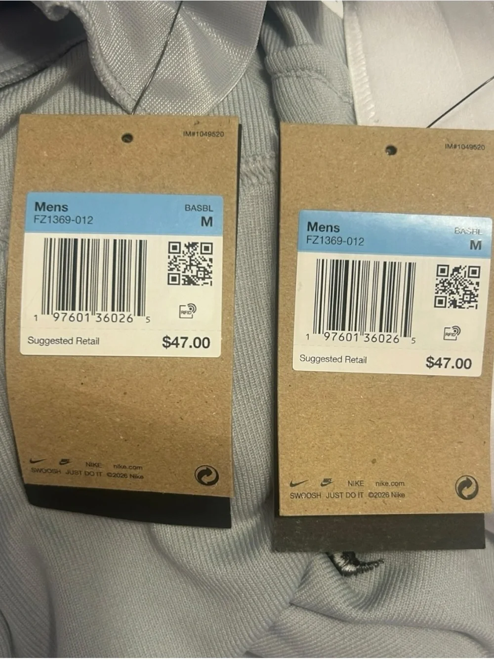 2X Men's Medium M Nike Vapor Select Gray Baseball Pants FZ1373-012 NEW NWT $47